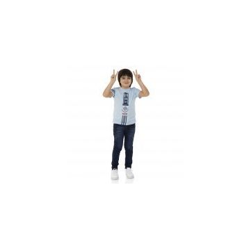 Toontoy New York City Baskılı Mavi Erkek Çocuk T-shirt