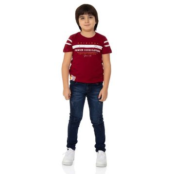 Toontoy Ön Ve Kol Baskılı Kırmızı Erkek Çocuk T-shirt