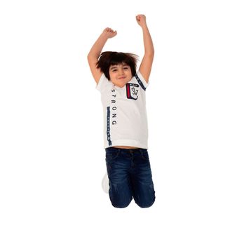 Toontoy Strong Baskılı Beyaz Erkek Çocuk T-shirt