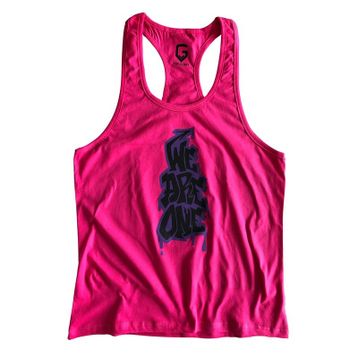 Top Glory 5063 Fitness GYM Tank Top Pembe Erkek Atlet