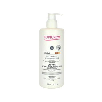Topicream Mela Unifying Ultra Moisturizing Milk SPF15 Güneş Korumalı 500 ml Aydınlatıcı Vücut Sütü