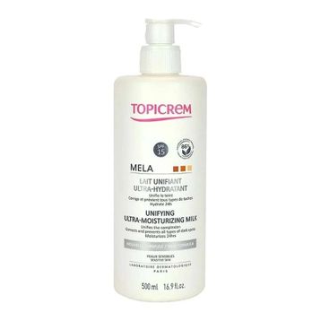 Topicream Mela Unifying Ultra Moisturizing Milk SPF15 Güneş Korumalı 500 ml Aydınlatıcı Vücut Sütü