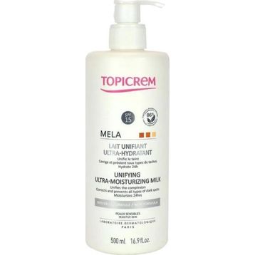 Topicream Mela Unifying Ultra Moisturizing Milk SPF15 Güneş Korumalı 500 ml Aydınlatıcı Vücut Sütü