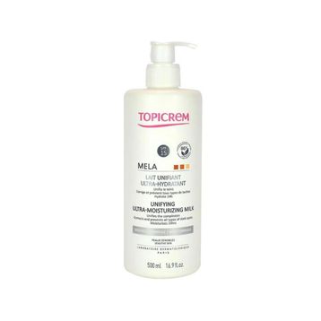Topicream Mela Unifying Ultra Moisturizing Milk SPF15 Güneş Korumalı 500 ml Aydınlatıcı Vücut Sütü