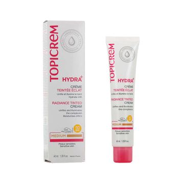 Topicrem Hydra+ SPF50 40 ml Orta Ton Aydınlatıcı Renkli Krem