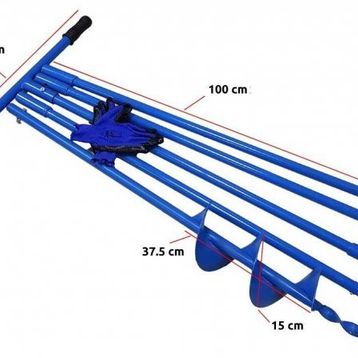 Toprak Burgusu Çap 15 cm Boy 5 mt Uzatmalı Sondaj Aleti