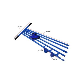 Toprak Burgusu Çap 15 cm Boy 5 mt Uzatmalı Sondaj Aleti