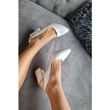 Topukla 015 2665 Beyaz Sedef Kadın Abiye Ayakkabı