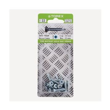 Torex DIN 7504P YHB 4.8x22 mm Matkap Uçlu Vida
