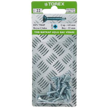 Torex DIN 7504P YHB 4.8x22 mm Matkap Uçlu Vida