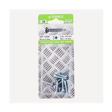 Torex DIN 7504P YHB 4.8x25 mm Matkap Uçlu Vida