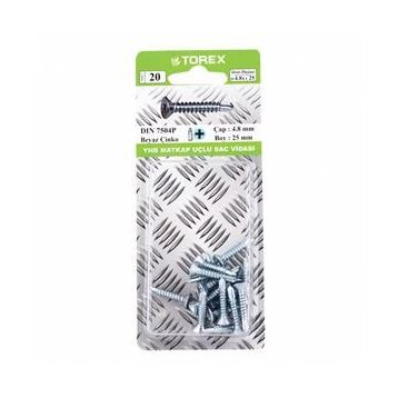Torex DIN 7504P YHB 4.8x25 mm Matkap Uçlu Vida