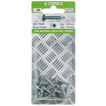 Torex DIN 7504P YHB 4.8x25 mm Matkap Uçlu Vida