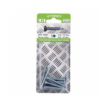Torex DIN 7504P YHB 4.8x45 mm Matkap Uçlu Vida