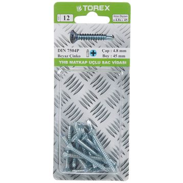 Torex DIN 7504P YHB 4.8x45 mm Matkap Uçlu Vida