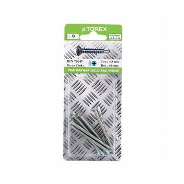 Torex DIN 7504P YHB 4.8x60 mm Matkap Uçlu Vida