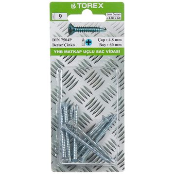 Torex DIN 7504P YHB 4.8x60 mm Matkap Uçlu Vida