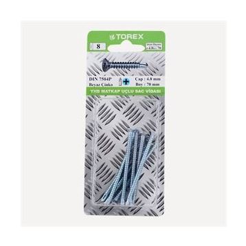 Torex DIN 7504P YHB 4.8x70 mm Matkap Uçlu Vida
