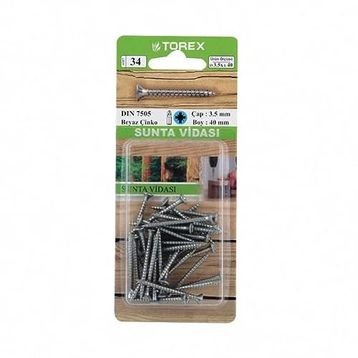 Torex DIN 7505 3,5 mm 3,5x40 mm Sunta Vidası