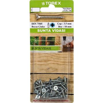 Torex DIN 7505 3,5x18 mm Sunta Vidası