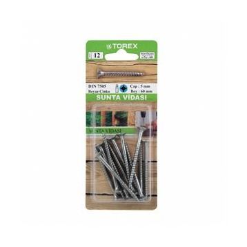 Torex DIN 7505 5 mm 5x60 mm Sunta Vidası