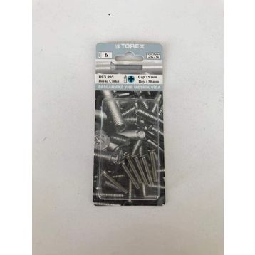 Torex DIN 965 YHB 5x30 mm Küt Uçlu Metrik Vida