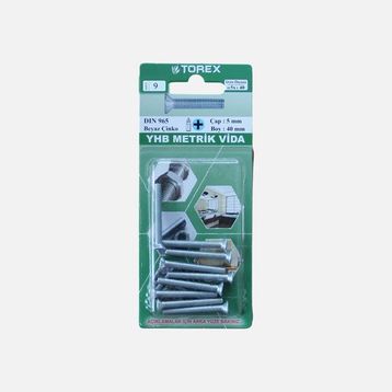 Torex DIN 965 YHB 5x40 mm Küt Uçlu Metrik Vida