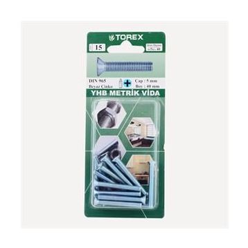 Torex DIN 965 YHB 5x40 mm Küt Uçlu Metrik Vida
