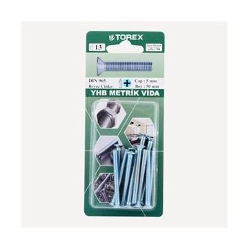 Torex DIN 965 YHB 5x50 mm Küt Uçlu Metrik Vida