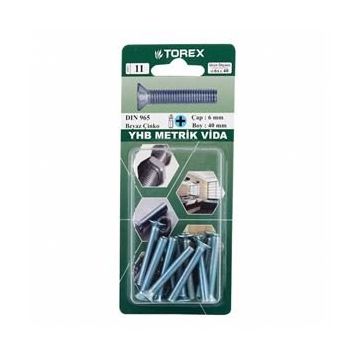Torex DIN 965 YHB 6x40 mm Küt Uçlu Metrik Vida