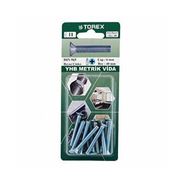Torex DIN 965 YHB 6x40 mm Küt Uçlu Metrik Vida