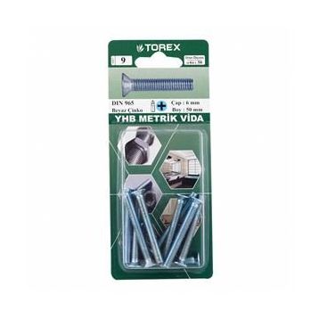 Torex DIN 965 YHB 6x50 mm Küt Uçlu Metrik Vida