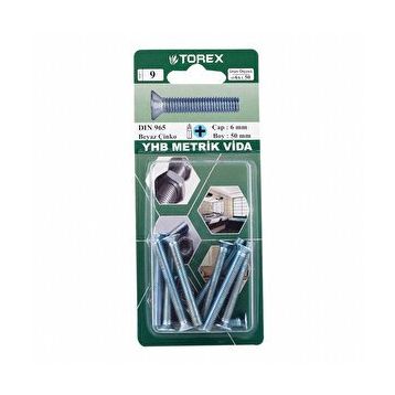 Torex DIN 965 YHB 6x50 mm Küt Uçlu Metrik Vida