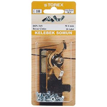 Torex M4 DIN 315 Kelebek Somun