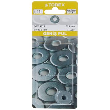 Torex M8 DIN 9021 Geniş Pul