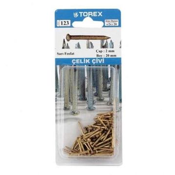 Torex Sarı Fosfat 2x20 mm Çelik Çivi