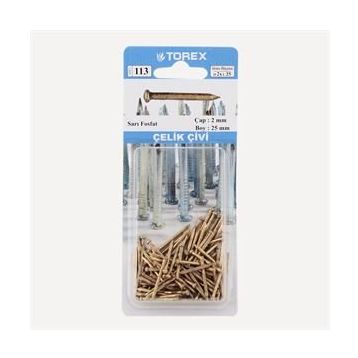 Torex Sarı Fosfat 2x25 mm Çelik Çivi