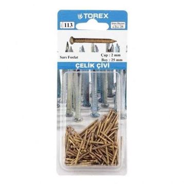 Torex Sarı Fosfat 2x25 mm Çelik Çivi