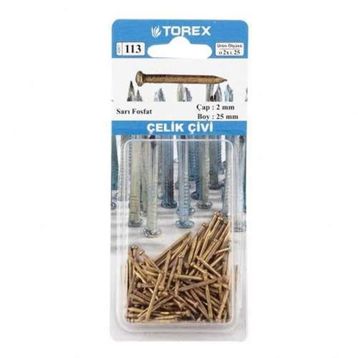 Torex Sarı Fosfat 2x25 mm Çelik Çivi