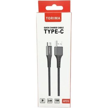 Torima 2.4A Type C Halat Şarj ve Data Kablosu