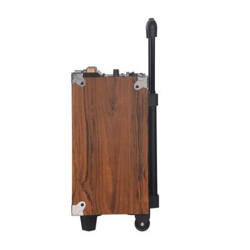 Torima B-Q8 Mikrofonlu Kumandalı Taşınabilir Tekerlekli Kahverengi Bluetooth Hoparlör