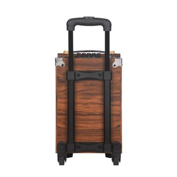 Torima B-Q8 Mikrofonlu Kumandalı Taşınabilir Tekerlekli Kahverengi Bluetooth Hoparlör