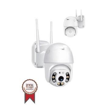 Torima CMR-12 Beyaz 360° Görüş Hareketli Wi-Fi Akıllı IP Güvenlik Kamerası