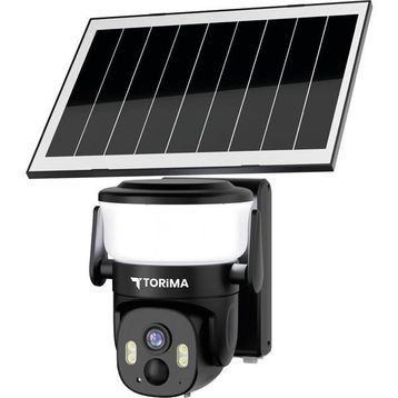 Torima CMR-30 3 MP 3.6mm 2K Solar Güneş Enerjili Siyah Duvar Lambası Kamera