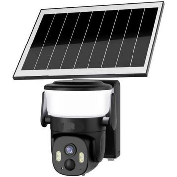 Torima CMR-30 3 MP 3.6mm 2K Solar Güneş Enerjili Siyah Duvar Lambası Kamera