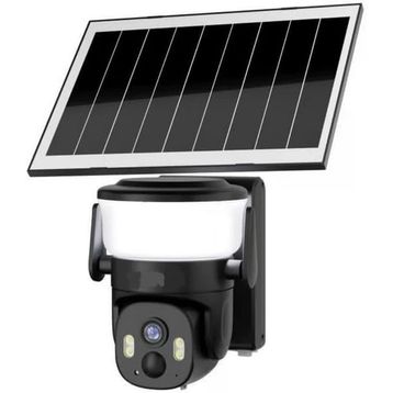 Torima CMR-30 3 MP 3.6mm 2K Solar Güneş Enerjili Siyah Duvar Lambası Kamera
