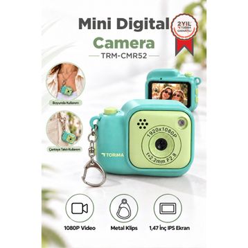 Torima CMR-52 Beyaz 8 MP 1080p Full HD Yeşil Mini Dijital Kamera