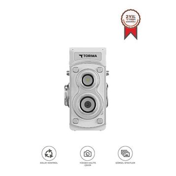 Torima CMR44 Mini Retro Beyaz Dijital Fotoğraf Makinesi