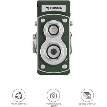 Torima CMR44 Mini Retro Yeşil Dijital Fotoğraf Makinesi