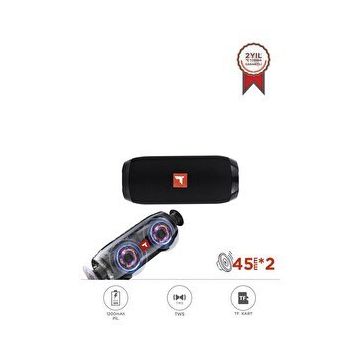 Torima D47 Siyah Kablosuz Taşınabilir TWS Bluetooth Hoparlör